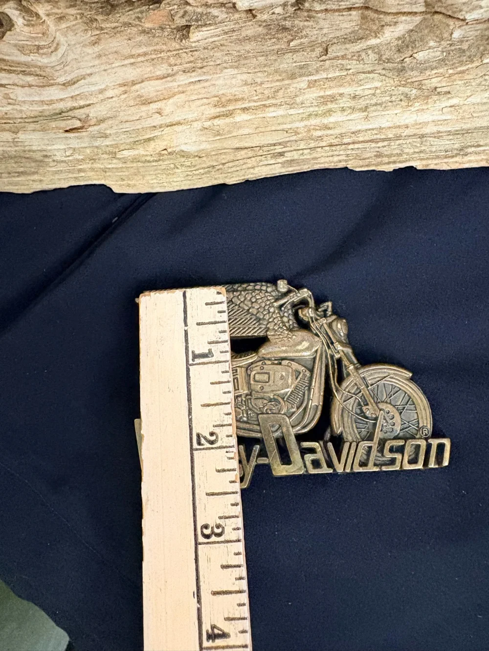 Vintage 80’s Harley-Davidson Metallic Gold Motorcycle Wall Belt Buckle